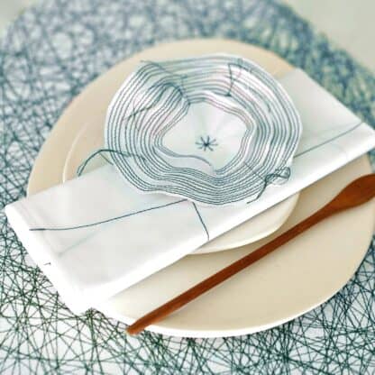 fleur peacock napkin